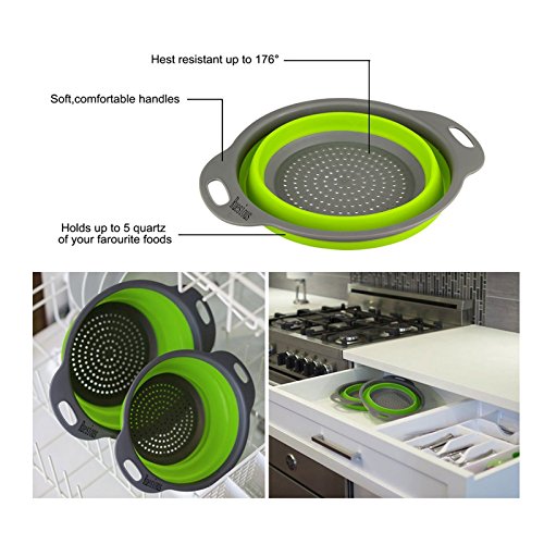 Ruesious 2 Set di scolapasta collassabile