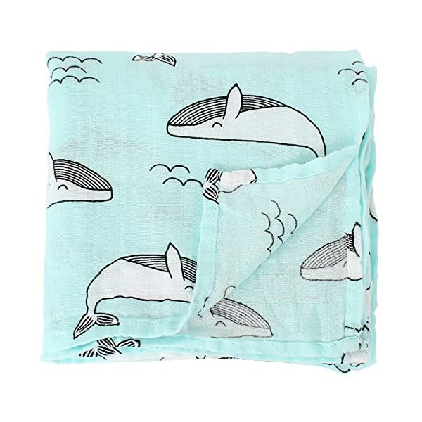 LifeTree Baby Musselin Tuch Swaddle Decke - 120 x 120cm Baby Pucktücher, Aufstoßen Tuch & Deck Kinderwagen - Baby Bambus… – Bild 7