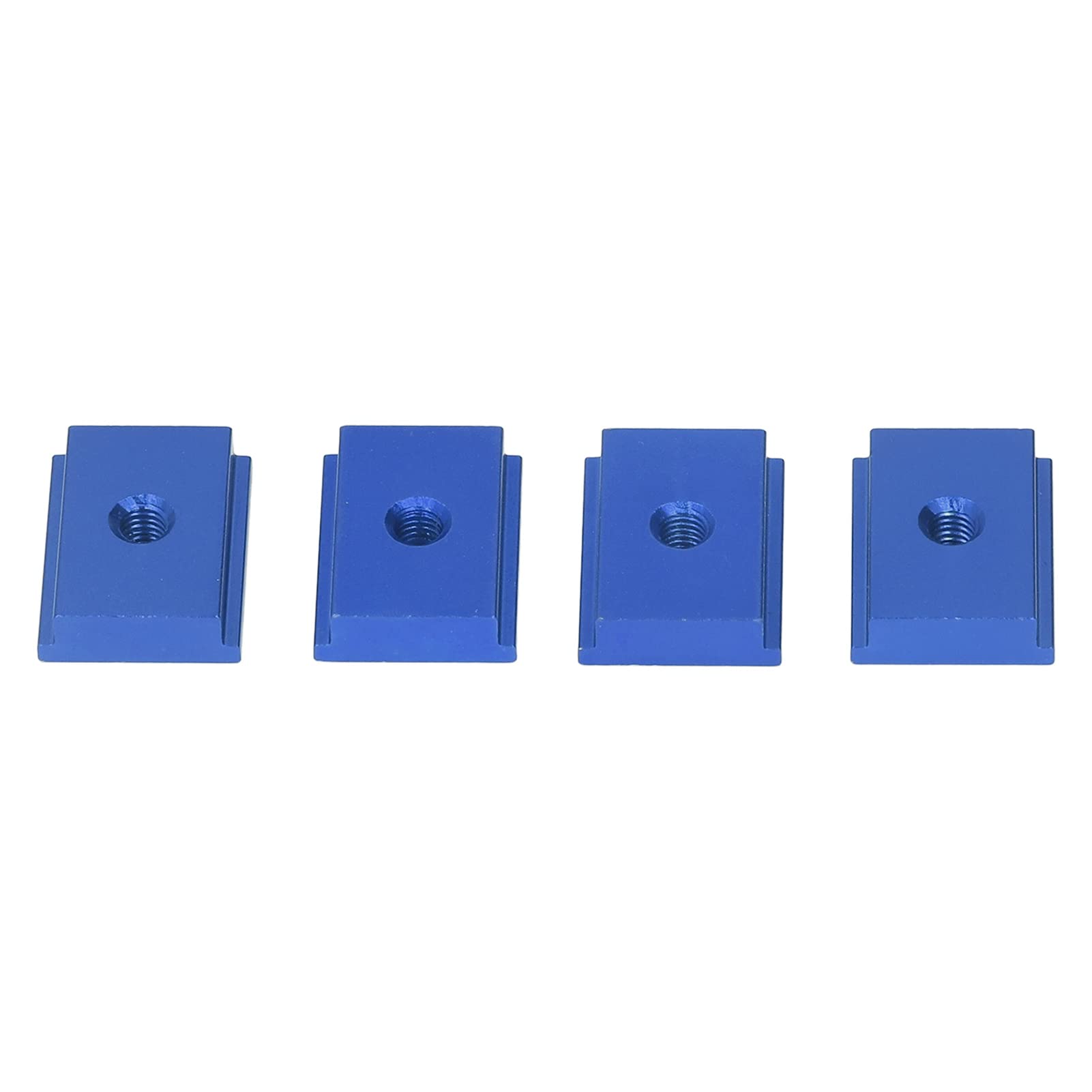 Respicefinem 4Pcs Sliding Slot Nut T Type Aluminum Alloy Woodworking Linear Motion Parts 30 Series M6 Red High Hardness Galvanized Proof Surface Easy to Connect with T Screw (Blue)
