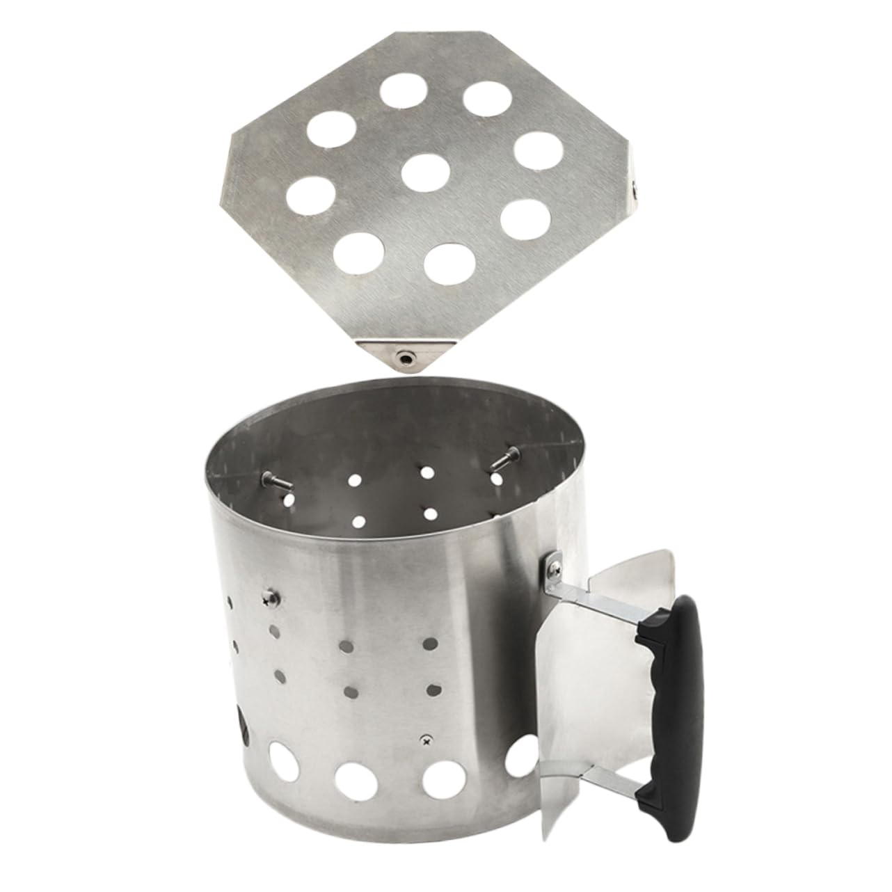 UKCOCO Kit Accendi Fuoco Barbecue Portatile in Metallo Inossidabile per Campeggio, Forno a Legna, Arrosti Esterni