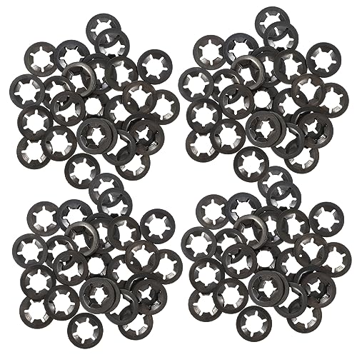 NAMOARLY 210pcs Bearing Clamp Washer Carbon Steel Locking Fastener Internal Tooth Washer Clamp Retaining Ring