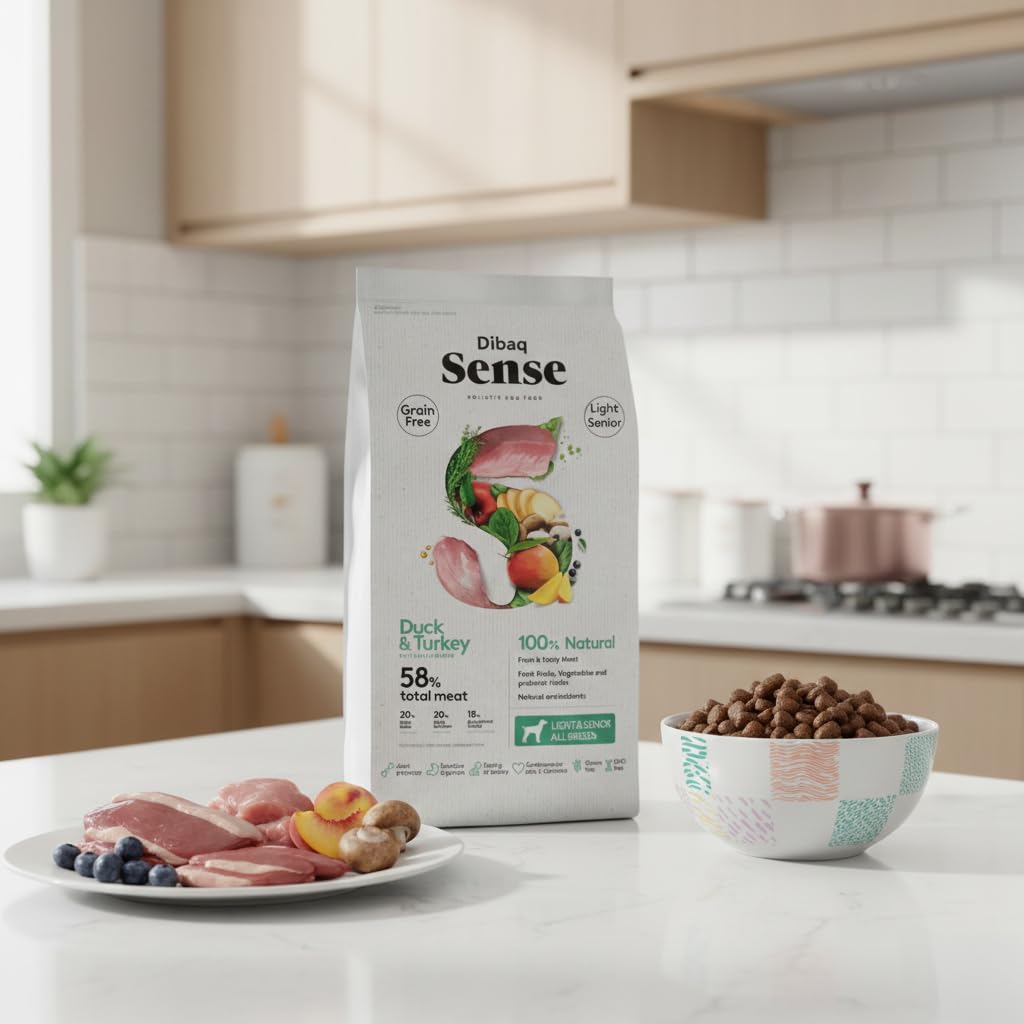 Dibaq Sense Grain Free Pato y Pavo Light o Senior, 12 kg