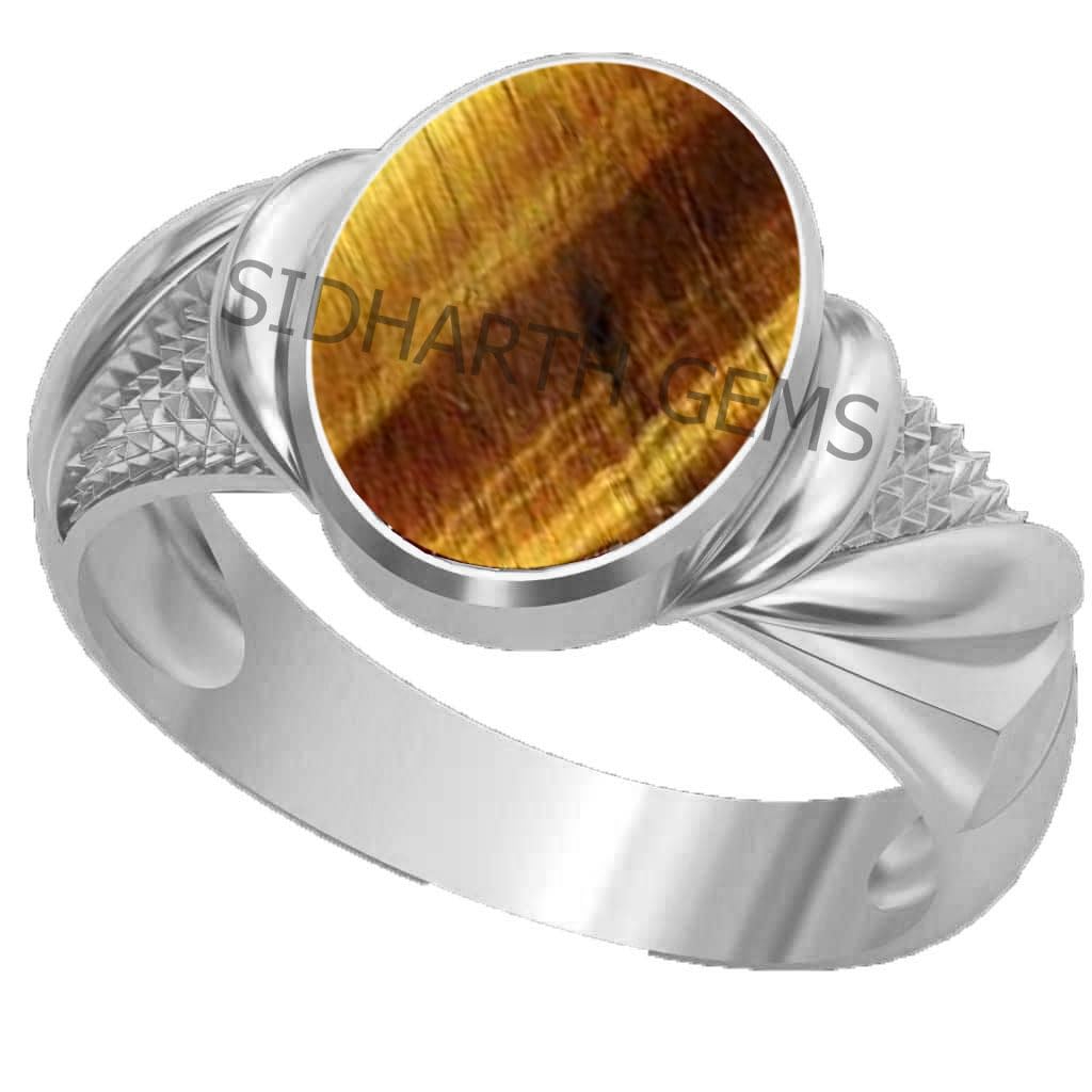 akshita gems Lab Certified 5.25 Ratti 4.00 Carat Tiger Eye/Tiger Stone Ring in Gold Plated Ring Panchdhatu Men's and Women's-picture-28