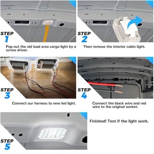 2PCS LED Luz Interior para F-ord Transit 150 250 350 miniatura 6