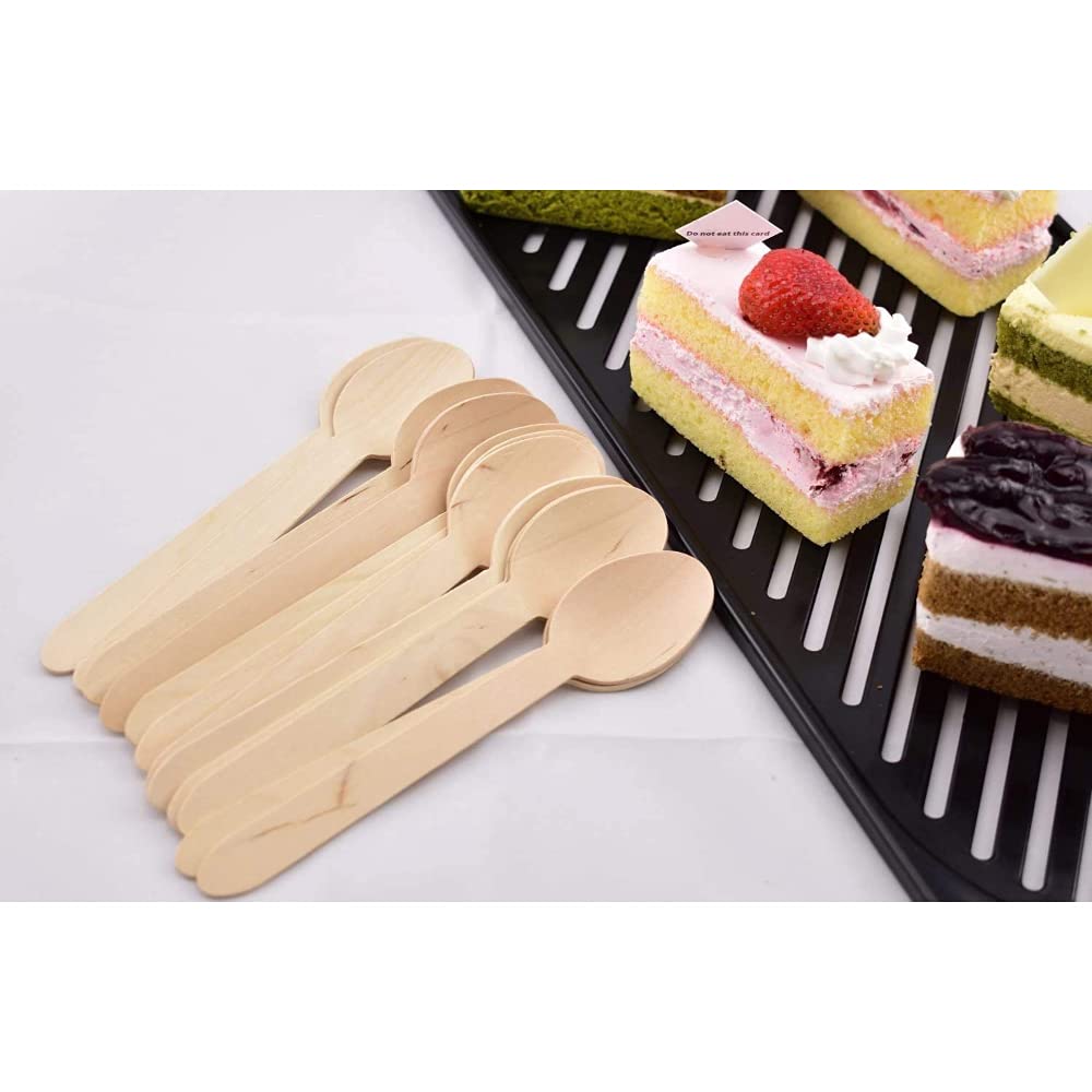 SNH Packing Wooden Disposable Spoon 50-Pieces, Wooden