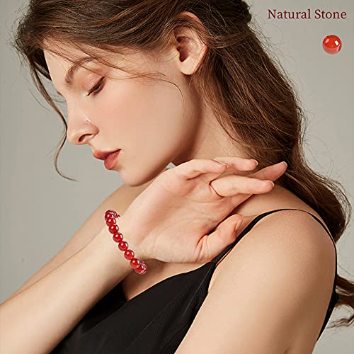 SONNYX 12 PCS 8mm Semi-Precious Gemstone Bracelet Set Crystal Stone Stretch Bracelets for Women Men Round Beaded Elastic Bracelets2