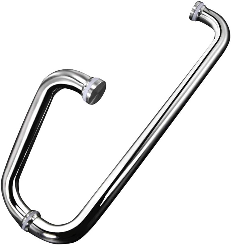 Replacement Shower Door Handles Sets Stainless Steel - Glass Door-Knobs Push and Pull Handle Hardware Parts for Sliding Shower Enclosure Kitchen Bathroom, Polish (Size : 225mm+425mm)