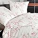 Janine Mako Satin Bettwäsche 155 x 220 cm Satin Bettbezug weiß Palermo Bettwäsche weiß aus Baumwolle