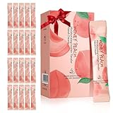 BERALLOYE 20Pcs Hand Cream Gift Set Mini Hand Lotion Travel Size Moisturizing Hand Cream For Women's Hand Nourishing Care Wedding Bridal Shower Birthday Christmas Party Favors Girl Gifts Kit -Peach