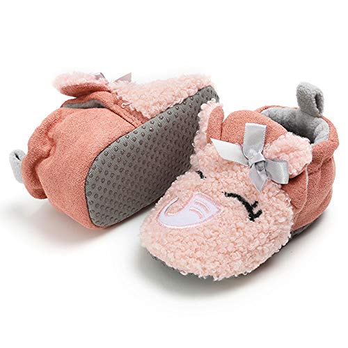 Image of LAFEGEN Baby Booties for Boys Girls with Soft Lining Non Slip Gripper Newborn Infant Slipper Socks Toddler First Walker Crib Shoes 0-18 Months