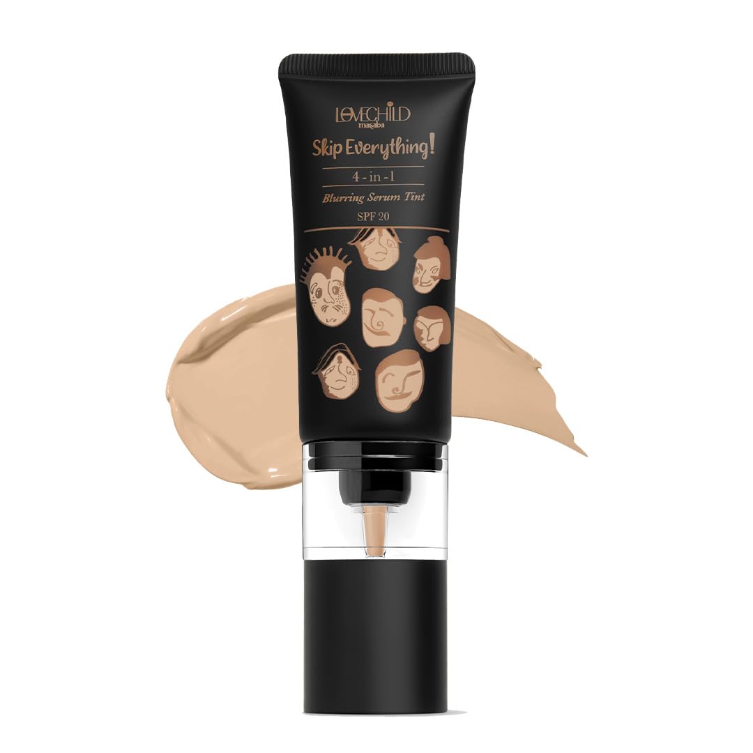 Lovechild Masaba Skip Everything Blurring Medium Coverage 4 In 1 Serum Skin Tint For All Skin Type, Natural Coverage, For Daily Use, With Sod Technology, Icy You, 30Ml