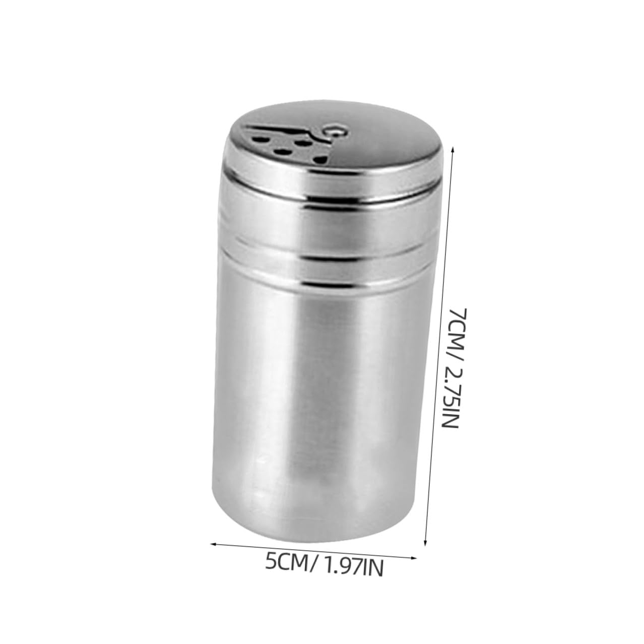 POPETPOP 1piezas Vinagrera de Acero Inoxidable Salero y Azucarero con Tapa Giratoria para Condimentos y Especias Cocina o Mesa