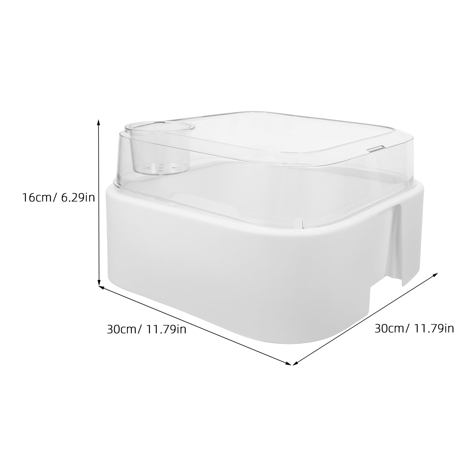 Acquario per Tartarughe Piccolo in Plastica con Coperchio e Piattaforma per Crogiolarsi, Vasca per Rettili Anti-fuga 30x30x16 Cm, Recinto Compatto per Tartarughe D’acqua e Habitat