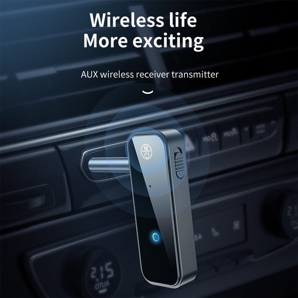 AXFEE Trasmettitore Bluetooth 5.4, con RCA & 3.5mm AUX Plug and Play, per Cuffie/Smartphone/Aereo/TV/PC/Bluetooth Apparecchio Acustico/Altoparlante