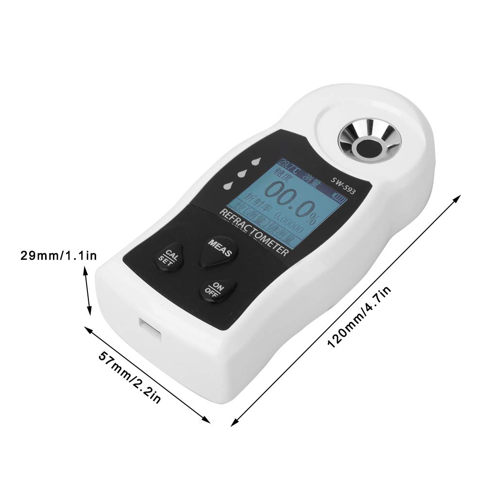 SW-593 - Sacarímetro USB portátil digital sacarímetro de dulzura medidor refractómetro para medir el contenido de azúcar en miel de frutas para azúcar de arce