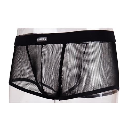 Evankin Men's Underwear Sexy Mesh Breathable Boxer Briefs Low Rise Cool Valentines Boxers Pack Set3