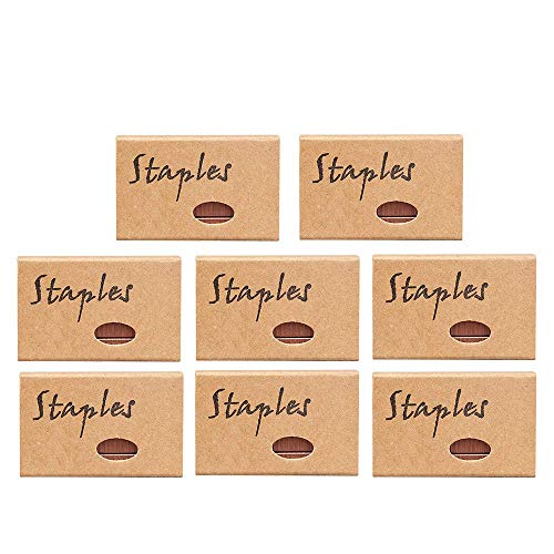 7600 Pcs Rose Gold Staples Standard Size 26/6 12mm #12 Width Staples for Stapler Office School Binding Desk Supplies Stationery, 8 Boxes(Rose Gold)