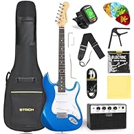 【Classic Tone, Modern Performance】Discover the perfect blend of classic and contemporary with STRICH SSS electric guitar. Featuring three single-coil pickups, this guitar delivers that signature bright and clear sound, perfect for rock, blues, and po...