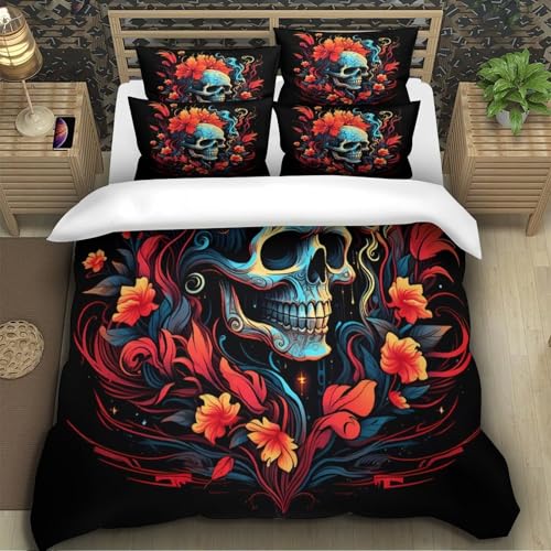 Housse de couette super douce en microfibre résistante effet 3D premium - 5