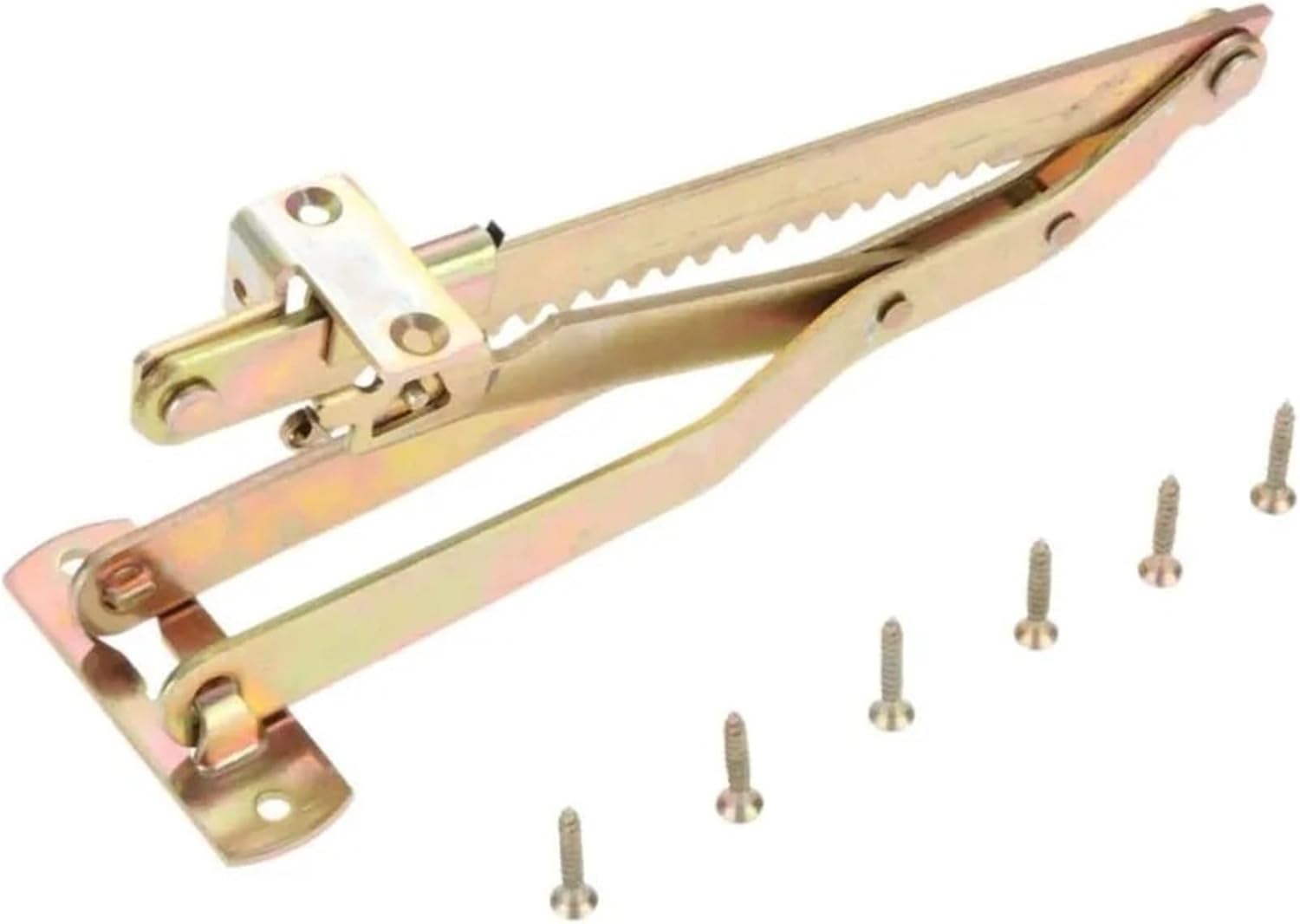 2pcs Adjustable Iron Folding Lift Bracket Hinge for Sofa Armrest Massage Table Furniture with Screws