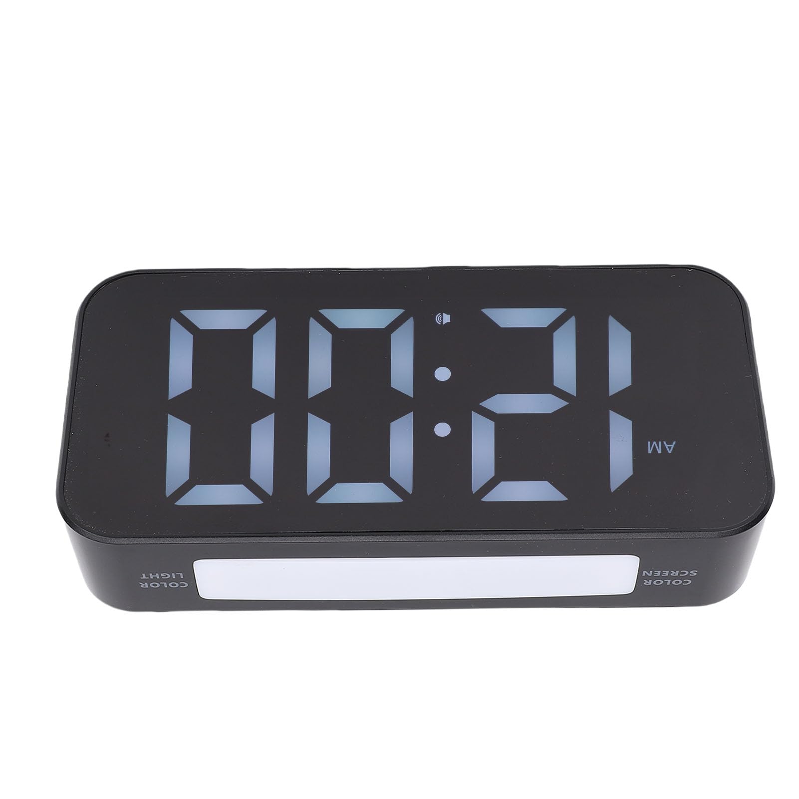 Reloj Despertador Vibratorio con Números Grandes con Pantalla RGB Puerto de Carga USB Reloj Despertador Dual Ruidoso de 100 DB para Personas Mayores con Discapacidad Auditiva Pantalla LED