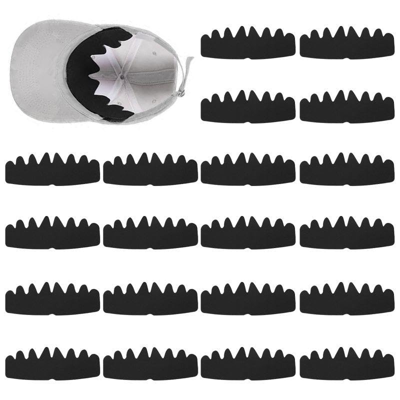 20 peças de inserções para chapéus de feltro, acessórios para exibir chapéus, suportes para chapéus, inserções para bonés de basebol, moldes de chapéus, Preto, M