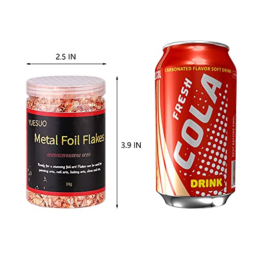 Genuine Gold Foil Flakes With Tweezer 3 Bottles 30 Grams Metallic Foil Flakes For Resin Nail Art Crafts Gilding Foil Leaf For Diy Painting Art Decoration Slime And Jewelry Making Clay Cutter #TOP6