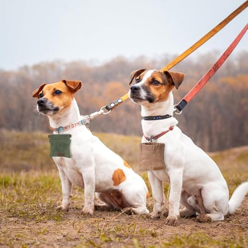 SOGHO Hunde Leckerlitasche,2 Stück 12cm*12cm Leckerlitasche Für Hunde,Futterbeutel,Leckerlibeutel Für Hunde,Leckerlitasche,Futterbeutel Hund Leckerli-Taschen Für Welpen Zum Hundetraining