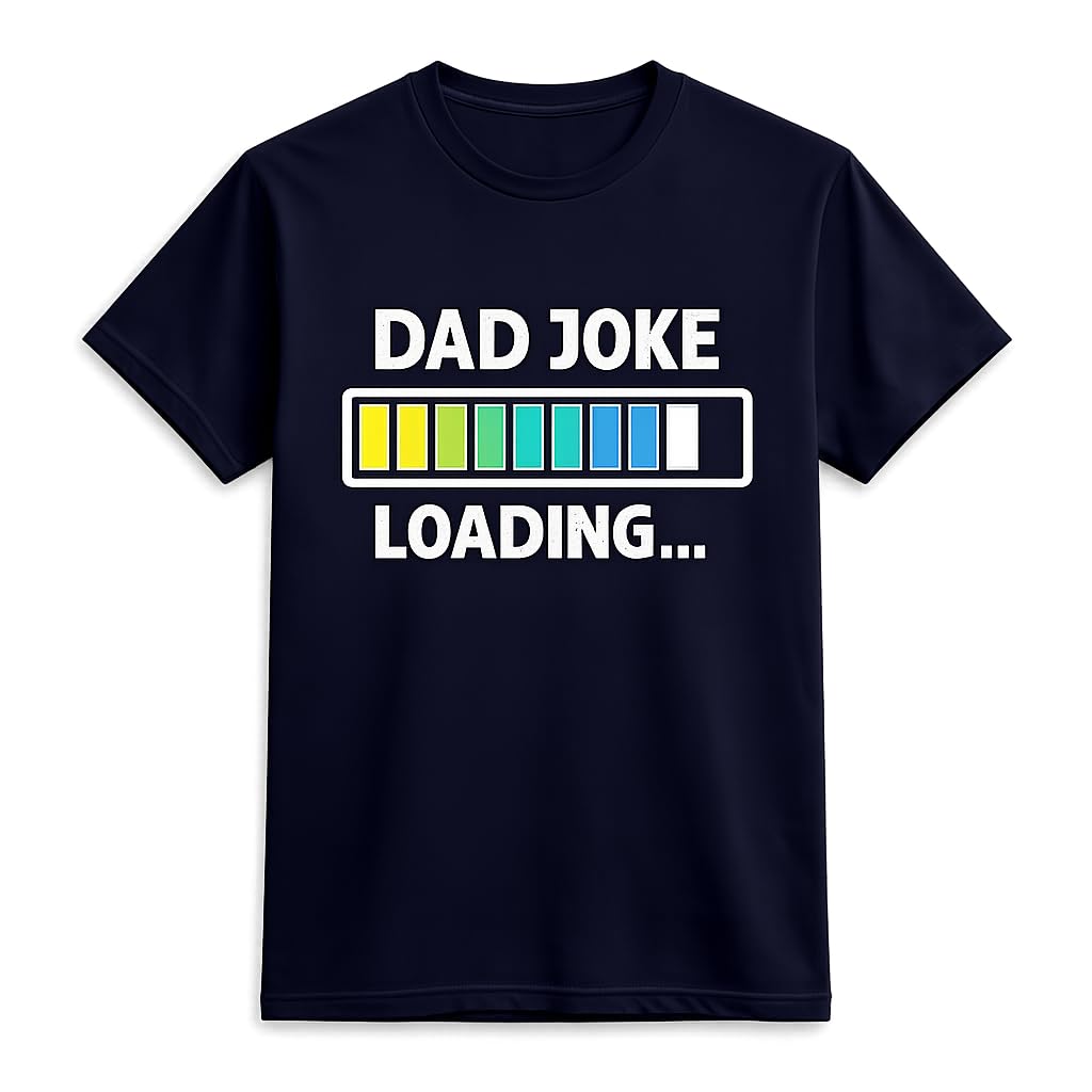 BestaFiesta Fathers Day Funny Dad Gifts for Him T-Shirts for Men UK Dad Joke Loading Birthday Father's Day Step Dad Navy M (Medium)