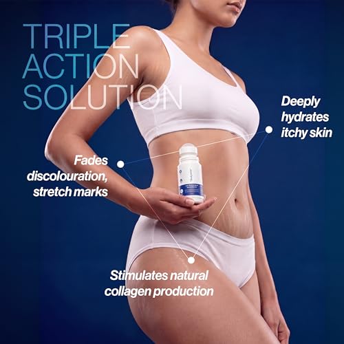 Image of Be Bodywise Anti Stretch Mark Roll-On Serum 50 ml | With Regeneryl, STRIOVER & Bakuchiol Oil | Fades & Reduces Stretch Marks, Hydrates & Stimulates Collagen Production | Non-sticky & Non-messy