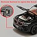 ERBADIHAGO Toy Cars Compatible for XM 1/32 Metal Model Car Pull Back Car Toys with Light and Sound Toys Car Collectible Model for Children Age 3 + Year Old (Black)