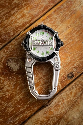 Image of Dakota Mini Clip Microlight, Quality Pocket and Fob Watch, Premium Durability Outdoor Gifts for Men, Use for Fishing Hunting, and More, LED Flashlight, Clip on Watch