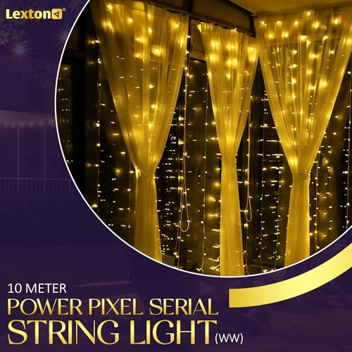 Image of Lexton 10 Meter Decorative LED String Light Plug Sourced |for Indoor & Outdoor Decorations (Warm White, Pack of 1)