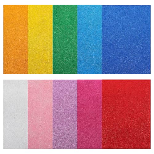 HOMSFOU 10枚 厚紙カード紙クラフト用 手作り工作用折り紙 紙工作教材 家族や友達と楽しむ創造力育成用