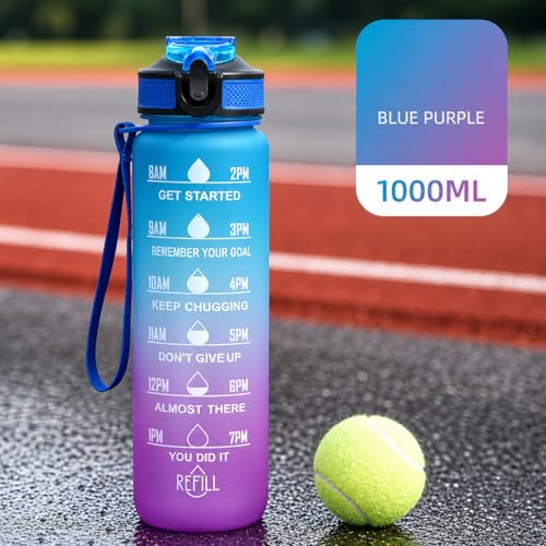 Image of Water Bottles Sipper Bottle For Adults, Kids,Unbreakable Motivational Water Bottle Time Mark Sipper With Straw & Time For Gym Office School Home Water Bottle for Kids
