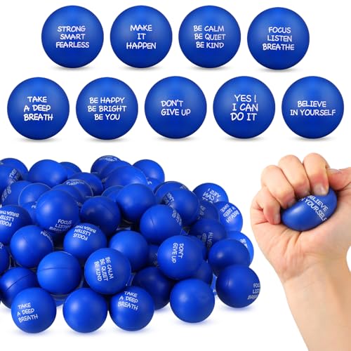 Shappy 72 Pcs Inspirational Stress Relief Balls Motivational Stress Ball Encouraging PU Bulk Balls...