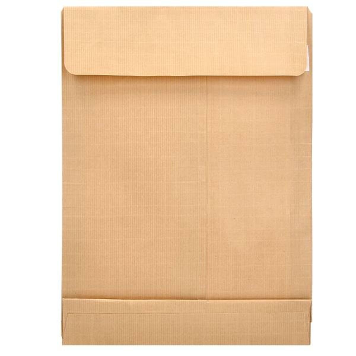 Sobre liderpapel bolsa fuelle kraft 250x353x30 mm solapa tira de silicona papel 120gr cajade 50 unidades