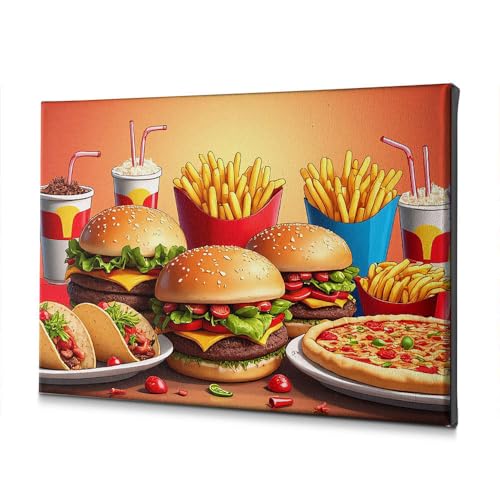 Décoration de Pâques Fast Food Toile Graphique pour Réveiller Votre Salle de Bain