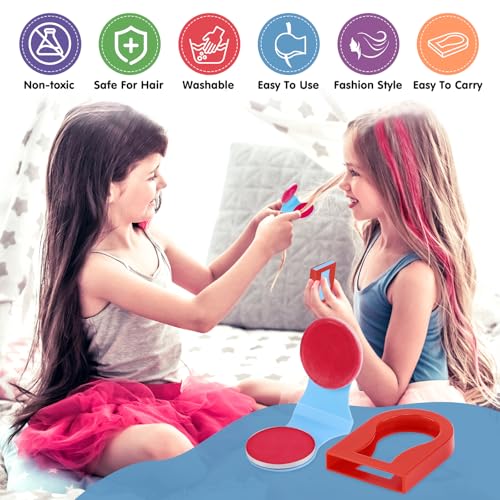 Rohvemj Halloween Red Temporary Hair Chalk Temporary Hair Dye Temporary Hair Color Makeup For Girls Kids Adults Washable Hair Color For Crazy Hair Day Christmas Party Cosplay thumb #4