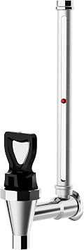 Frizzlife Sight Glass Spigot, Compatible with The berkey and Frizzlife G190, G210 Gravity-Fed Water Filtration System, Clear View Water Level with Red Floating Ball, Durable Metal Material