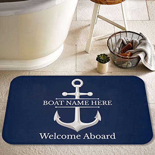 Tapete personalizado bienvenida náutica anclas 61x40 cm miniatura 3