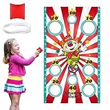 Party Favors Toss Game,Party Toss Game Circus Backdrop | Non-Woven Fabric Throwing Game Tool for Outdoor Carnival, Birthday Party, Family Gathering Hmltd