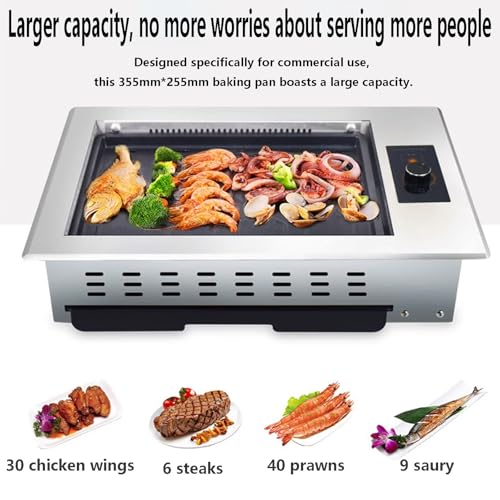 Dwufunkcyjny grill elektryczny do użytku domowego i komercyjnego, bezdymny grill BBQ w stylu koreańskim, energooszczędna konstrukcja o dużej mocy