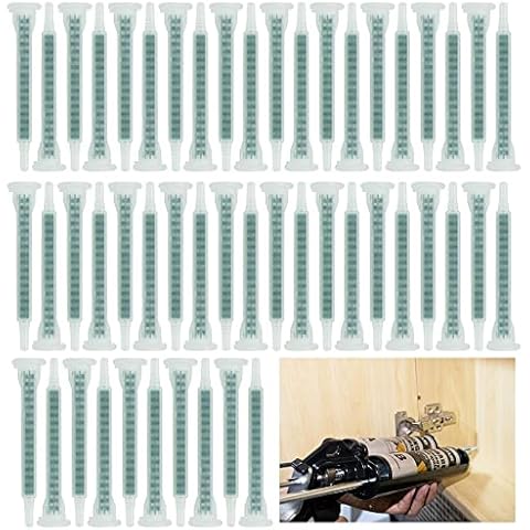 AFASOES 50 Pcs Boquillas Mezcladoras 50ml Canulas Pasta Bicomponente Cover