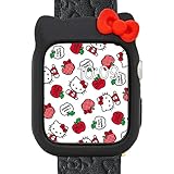 Sonix x Sanrio Apple Watch Cover | Bumper Case for Apple Watch | Protective Silicone Cover | Fits 38mm/40mm/41mm | Hello Kitty - Black
