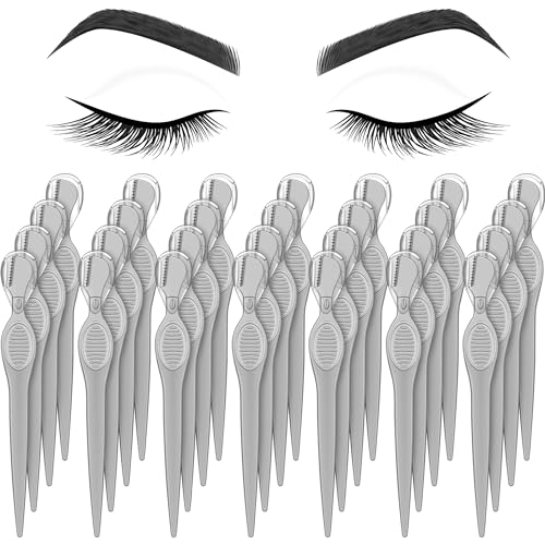 Mudder 28 Pcs Eyebrow Razors Facial Shaver Trimmer,Gray