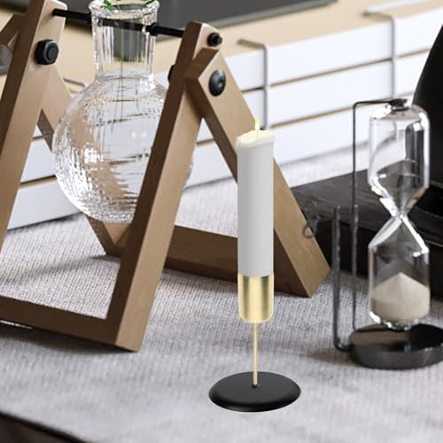 Holidyoyo 755O79501120T 4 Pc Candle Holder Stakes Taper Candlestick Holders With Spike Metal,Heavy Duty Pillar Candles Stand Base thumb #7