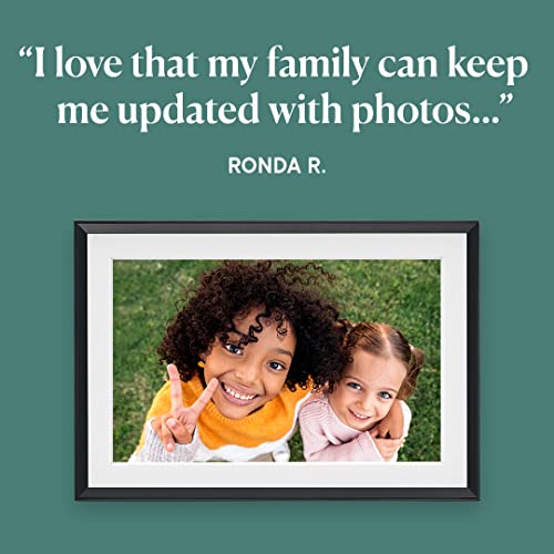 Aura Carver Wifi Digital Picture Frame Bundle | The Best Digital Frames For Gifting | Includes 2 Frames: Gravel And Gravel With White Mat #TOP6