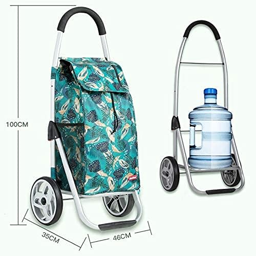 Foldable Shopping Cart Portable Lightweight Grocery Cart with Whee