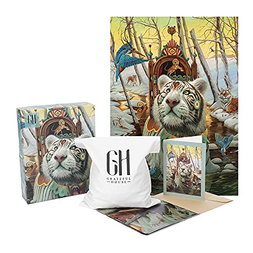 Grateful House Puzzles for Adults 1000 Piece. Limited Edition Welcome Back Jigsaw Puzzle. Seamless Fit Premium Blue Board Pieces. Includes Storage Bag, Full-Size Image Poster, and Card.